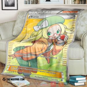 Anime Pokemon Bianca Trainer Soft Blanket