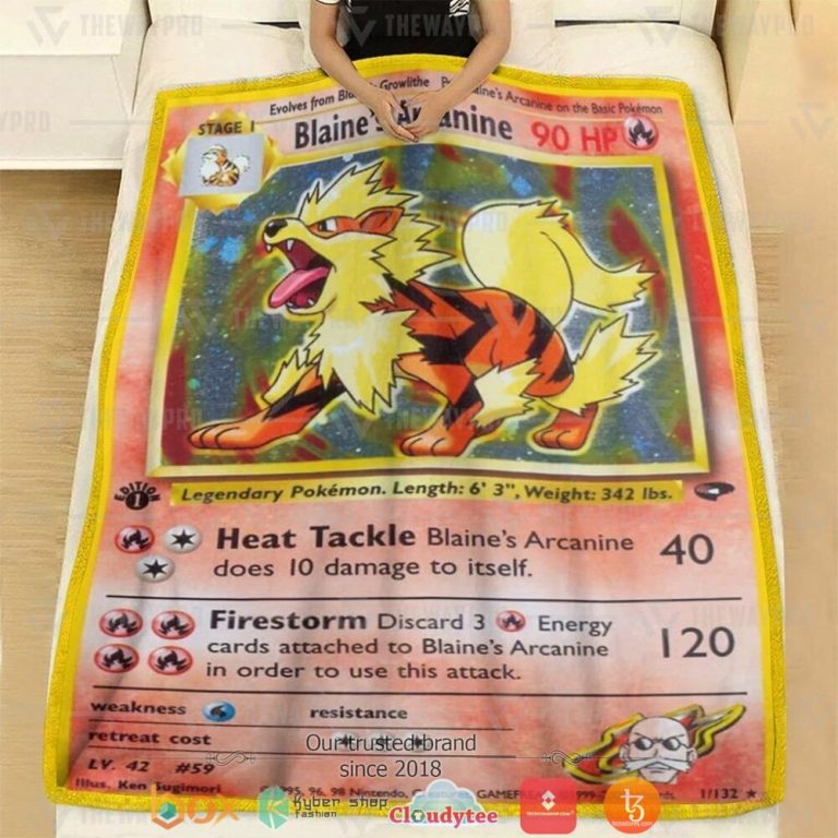 Anime-Pokemon-BlaineS-Arcanine-Soft-Blanket-1