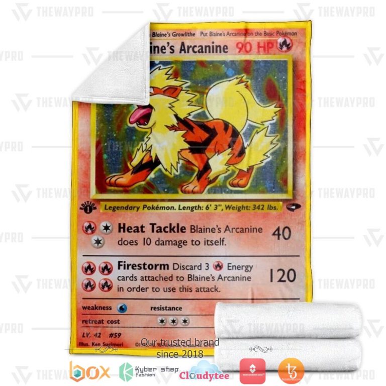 Anime-Pokemon-BlaineS-Arcanine-Soft-Blanket-2
