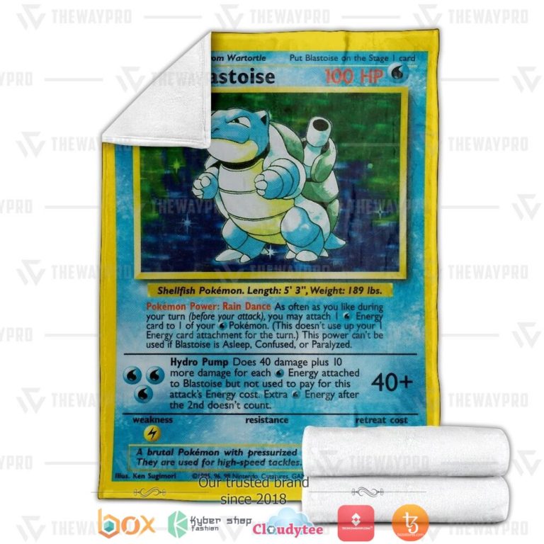 Anime-Pokemon-Blastoise-Card-Soft-Blanket-2