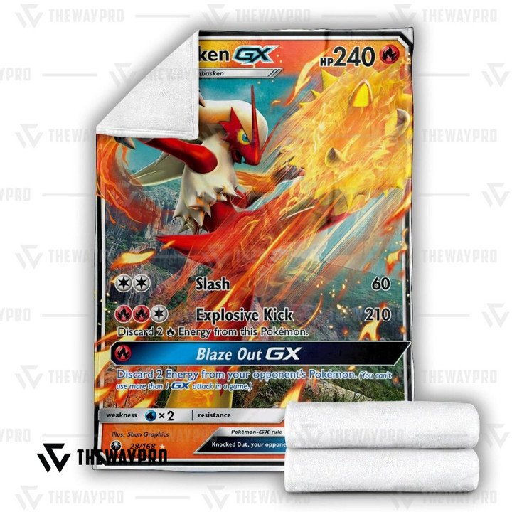 Anime-Pokemon-Blaziken-Gx-Custom-Soft-Blanket-2