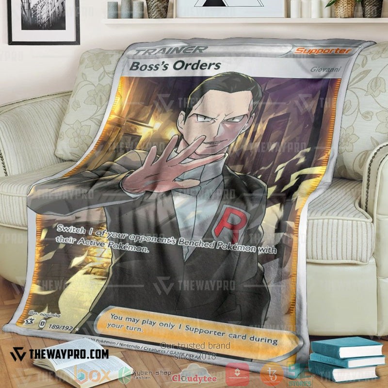 Anime Pokemon Bosss Orders Trainer Soft Blanket Anime Pokemon Bosss Orders Trainer Soft Blanket