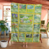Anime Pokemon Bulbasaur Cards Custom Soft Blanket