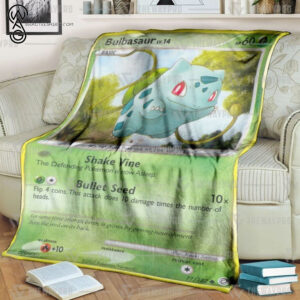 Anime Pokemon Bulbasaur Lv 14 Full Printing Blanket