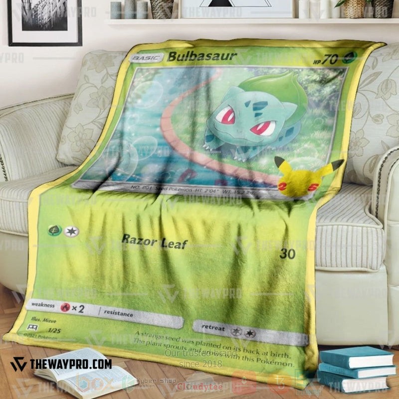 Anime Pokemon Bulbasaur Mcdonalds Collection 2021 Blanket Anime Pokemon Bulbasaur Mcdonalds Collection 2021 Blanket
