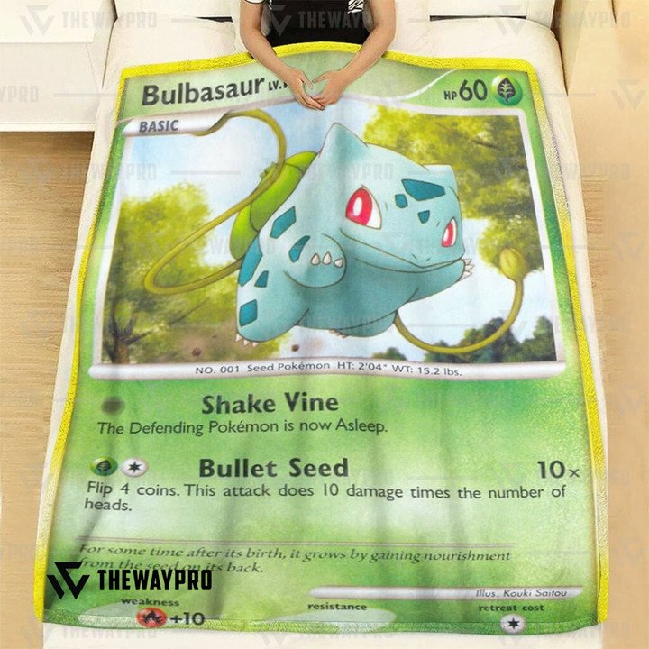 Anime-Pokemon-Bulbasaur-Secret-Wonders-Quilt-Blanket-1