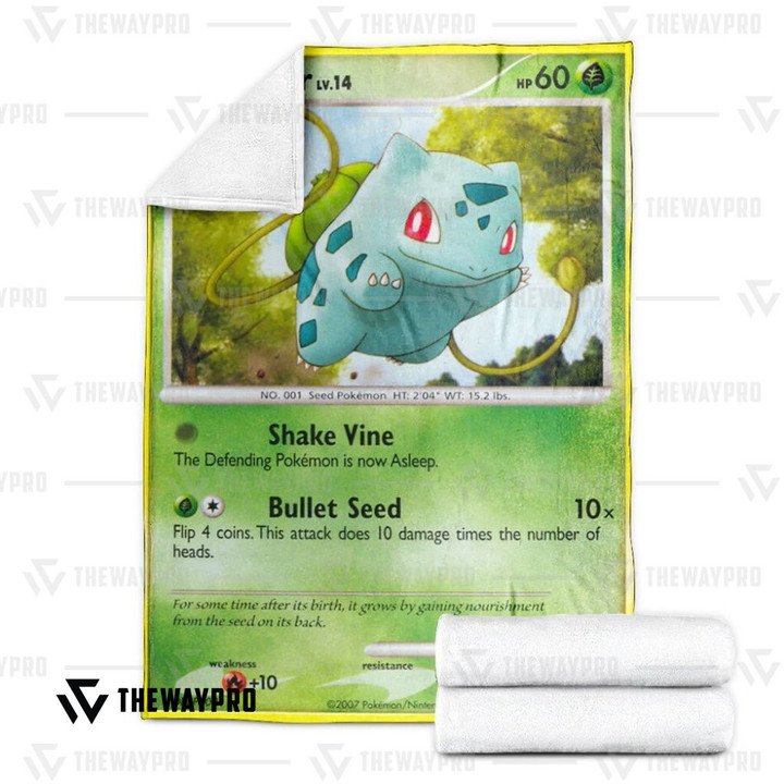 Anime-Pokemon-Bulbasaur-Secret-Wonders-Quilt-Blanket-2