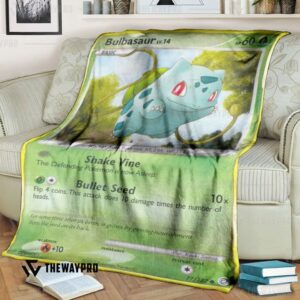 Anime Pokemon Bulbasaur Secret Wonders Quilt Blanket