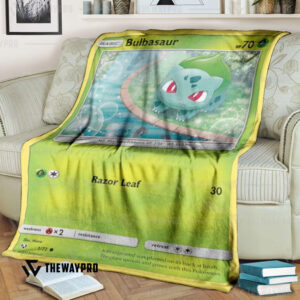 Anime Pokemon Bulbasaur Shining Legends Custom Soft Blanket