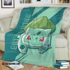 Anime Pokemon Bulbasaur Soft Blanket