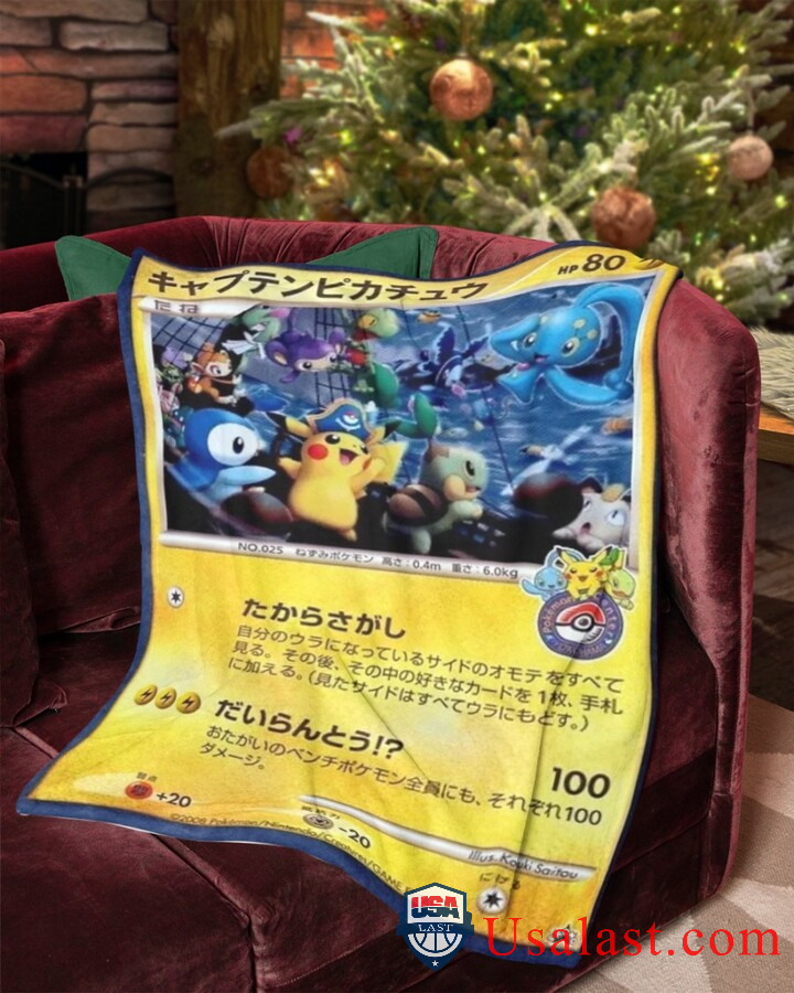 Anime-Pokemon-Captain-Pikachu-Blanket-1