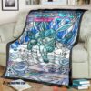 Anime Pokemon Card Glaceon Hybrid Vmax Stain Glass Soft Blanket