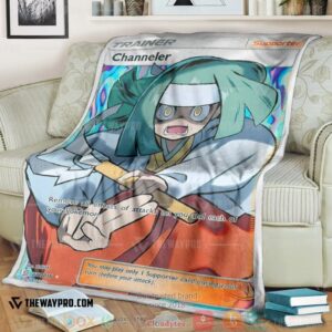 Anime Pokemon Channeler Trainer Soft Blanket