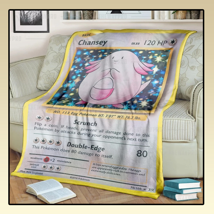 Anime-Pokemon-Chansey-Custom-Soft-Blanket-2