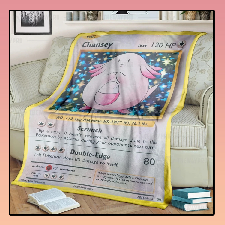 Anime-Pokemon-Chansey-Custom-Soft-Blanket-3
