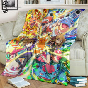 Anime Pokemon Characters Full Printing Blanket
