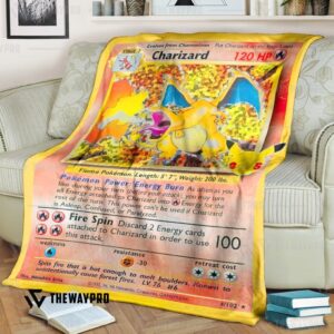 Anime Pokemon Charizard Celebrations Holo Custom Soft Blanket