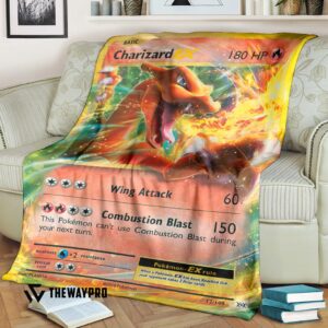 Anime Pokemon Charizard Ex Evolutions Blanket