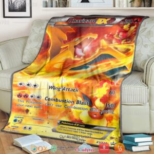 Anime Pokemon Charizard Ex Xy Promos Soft Blanket