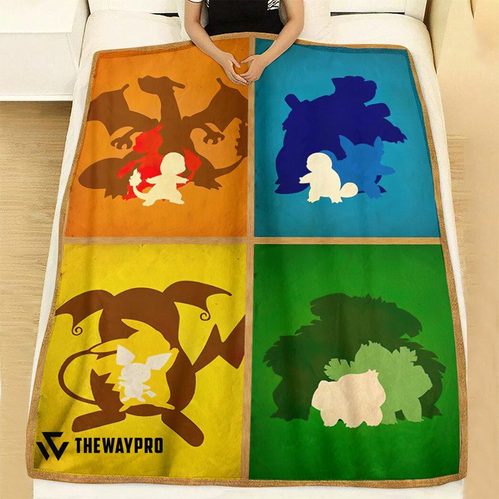Anime-Pokemon-Charizard-Pikachu-Blastoise-Venusaur-Quilt-Blanket-1