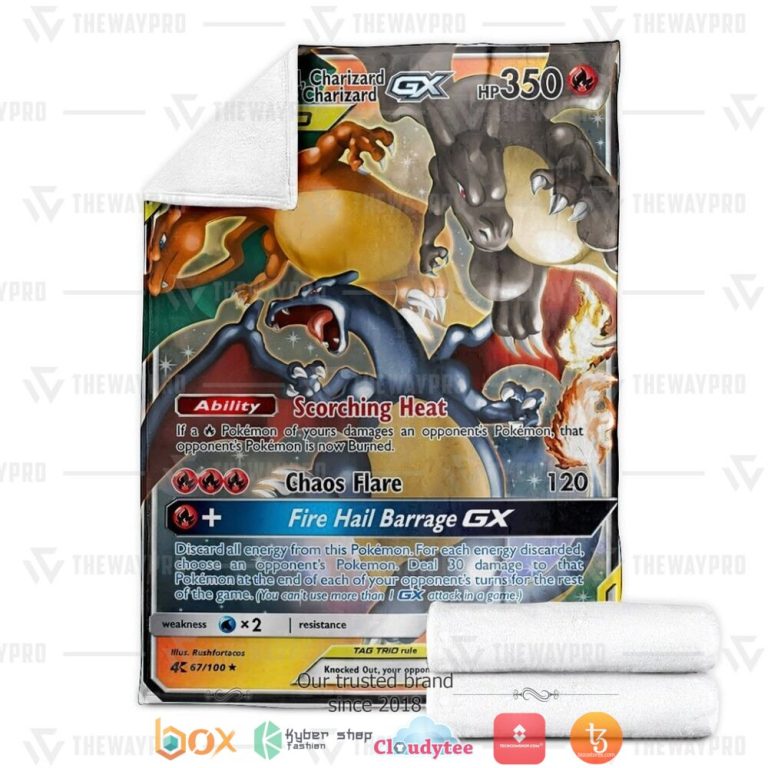 Anime-Pokemon-Charizard-Tag-Trio-Soft-Blanket-2