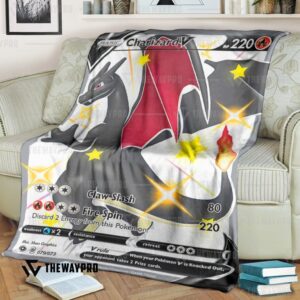 Anime Pokemon Charizard V Custom Soft Blanket