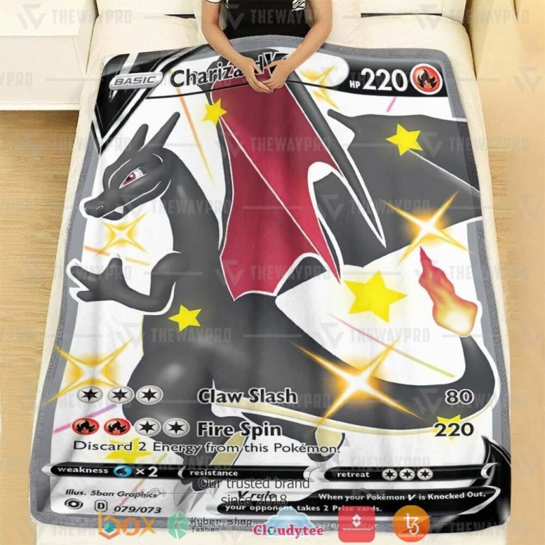 Anime-Pokemon-Charizard-V-Soft-Blanket-1
