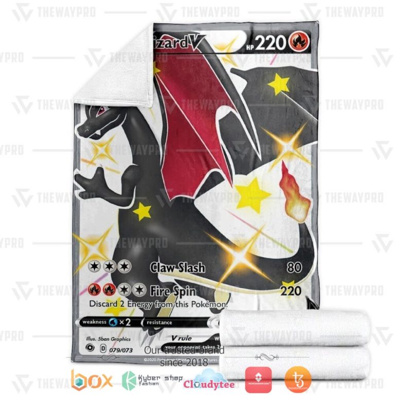 Anime-Pokemon-Charizard-V-Soft-Blanket-2