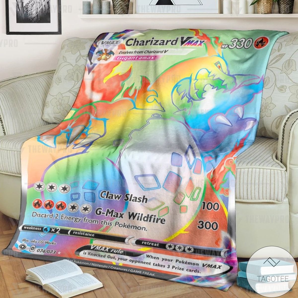 Anime Pokemon Charizard Vmax Champions Path Custom Blanket Anime Pokemon Charizard Vmax Champions Path Custom Blanket