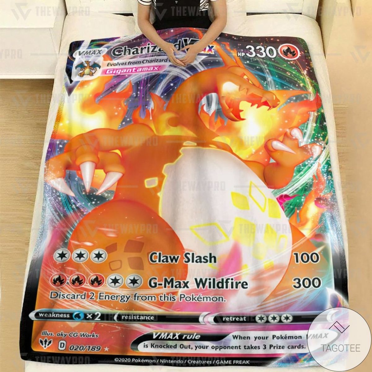 Anime Pokemon Charizard Vmax Darkness Ablaze Custom Blanket Anime Pokemon Charizard Vmax Darkness Ablaze Custom Blanket