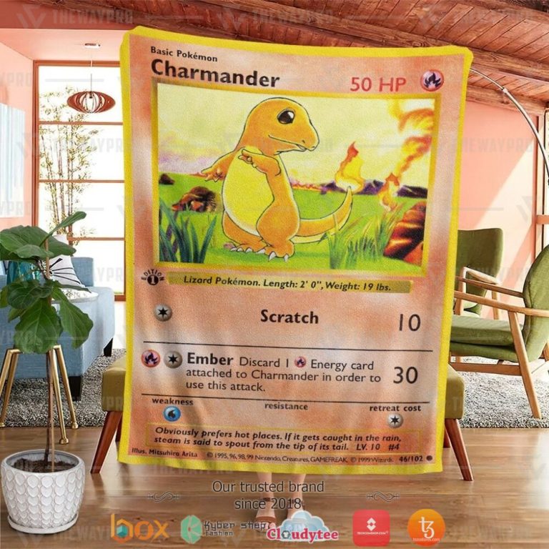 Anime-Pokemon-Charmander-Base-Set-Soft-Blanket-1