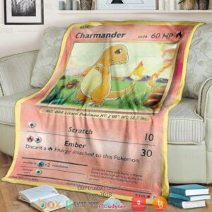 Anime Pokemon Charmander Soft Blanket