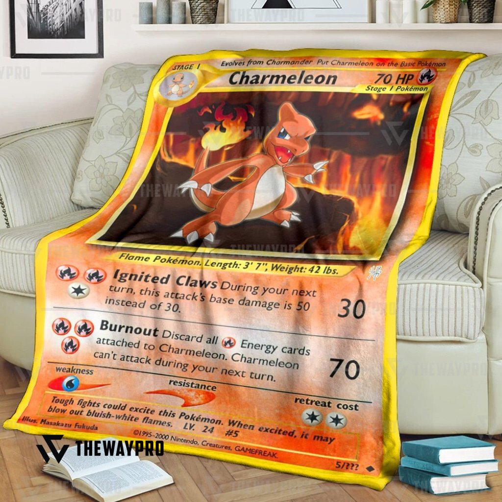 Anime Pokemon Charmeleon Blanket Anime Pokemon Charmeleon Blanket