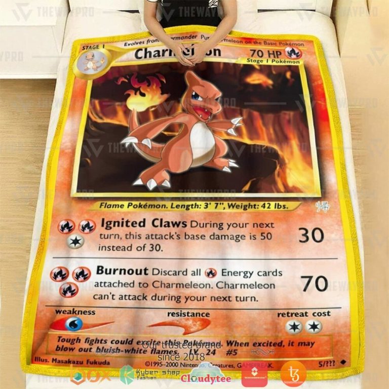 Anime-Pokemon-Charmeleon-Soft-Blanket-1