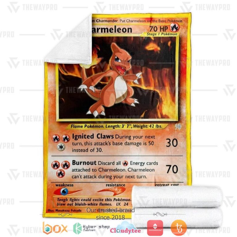 Anime-Pokemon-Charmeleon-Soft-Blanket-2
