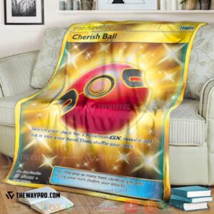 Anime Pokemon Cherish Ball Trainer Soft Blanket 2