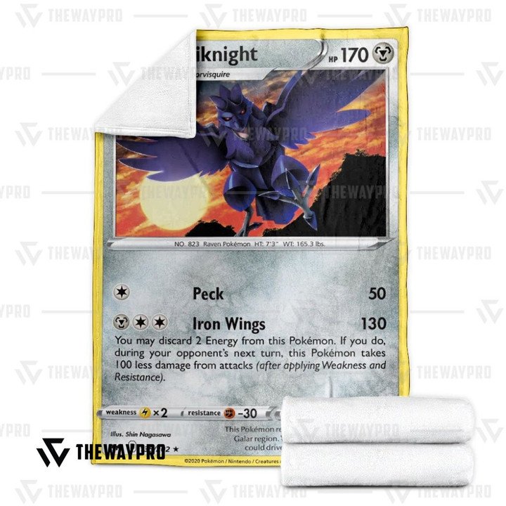 Anime-Pokemon-Corviknight-Quilt-Blanket-2