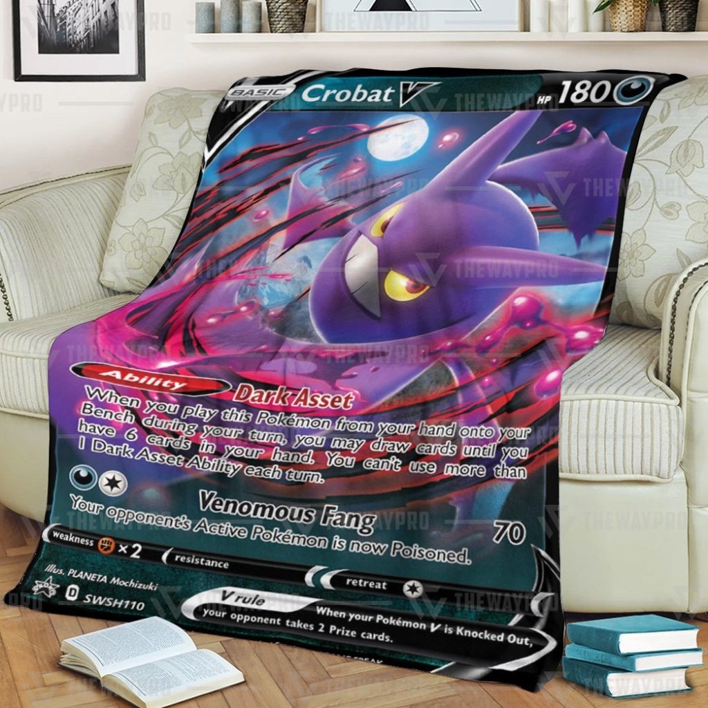 Anime Pokemon Crobat V Blanket Anime Pokemon Crobat V Blanket