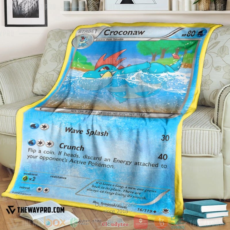 Anime Pokemon Croconaw Phantom Forces Soft Blanket Anime Pokemon Croconaw Phantom Forces Soft Blanket