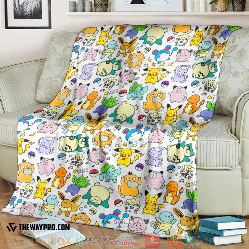 Anime Pokemon Cute Poke Seamless Pattern Soft Blanket Anime Pokemon Cute Poke Seamless Pattern Soft Blanket