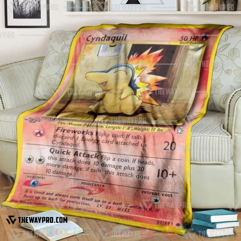 Anime Pokemon Cyndaquil 1St Edition Fireworks Blanket 2 Anime Pokemon Cyndaquil 1St Edition Fireworks Blanket 2