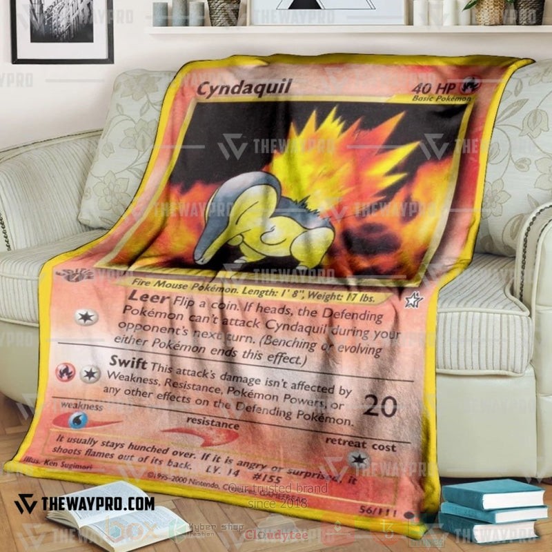 Anime Pokemon Cyndaquil 1St Edition Leer Blanket Anime Pokemon Cyndaquil 1St Edition Leer Blanket