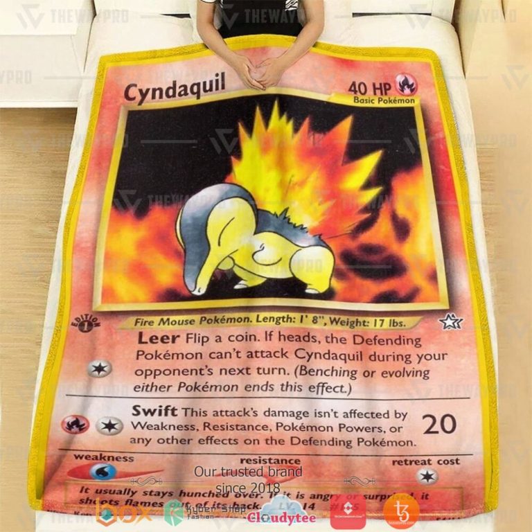 Anime-Pokemon-Cyndaquil-1St-Edition-Leer-Soft-Blanket-1