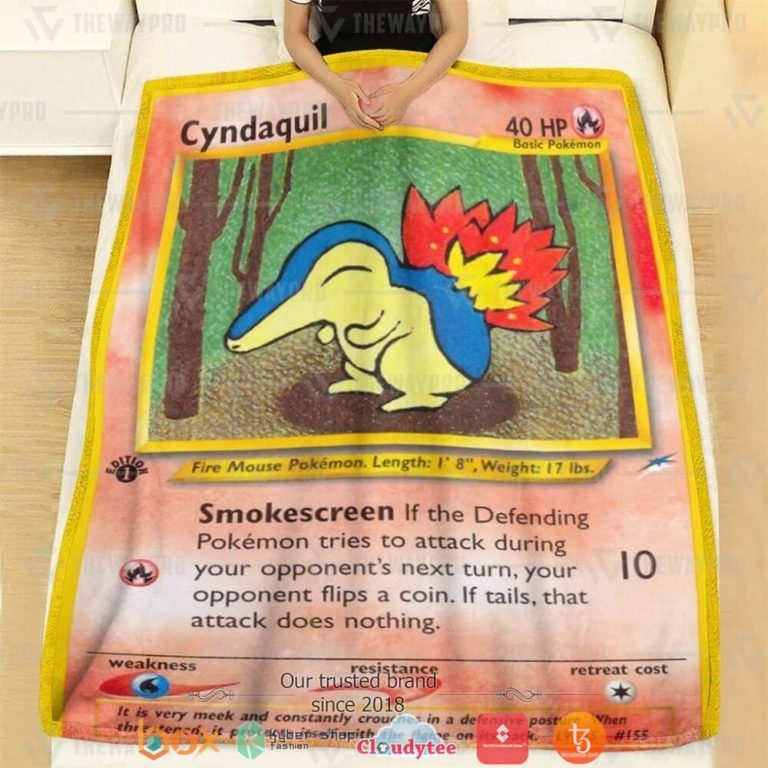 Anime-Pokemon-Cyndaquil-1St-Edition-Smokescreen-Soft-Blanket-1