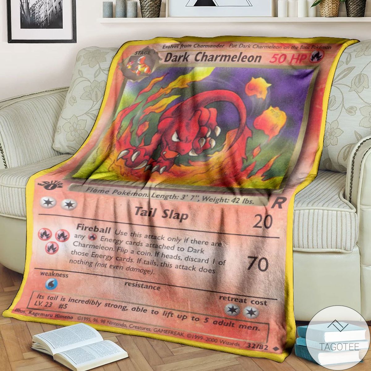 Anime Pokemon Dark Charmeleon Custom Blanket Anime Pokemon Dark Charmeleon Custom Blanket