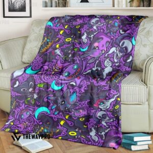 Anime Pokemon Dark Custom Soft Blanket