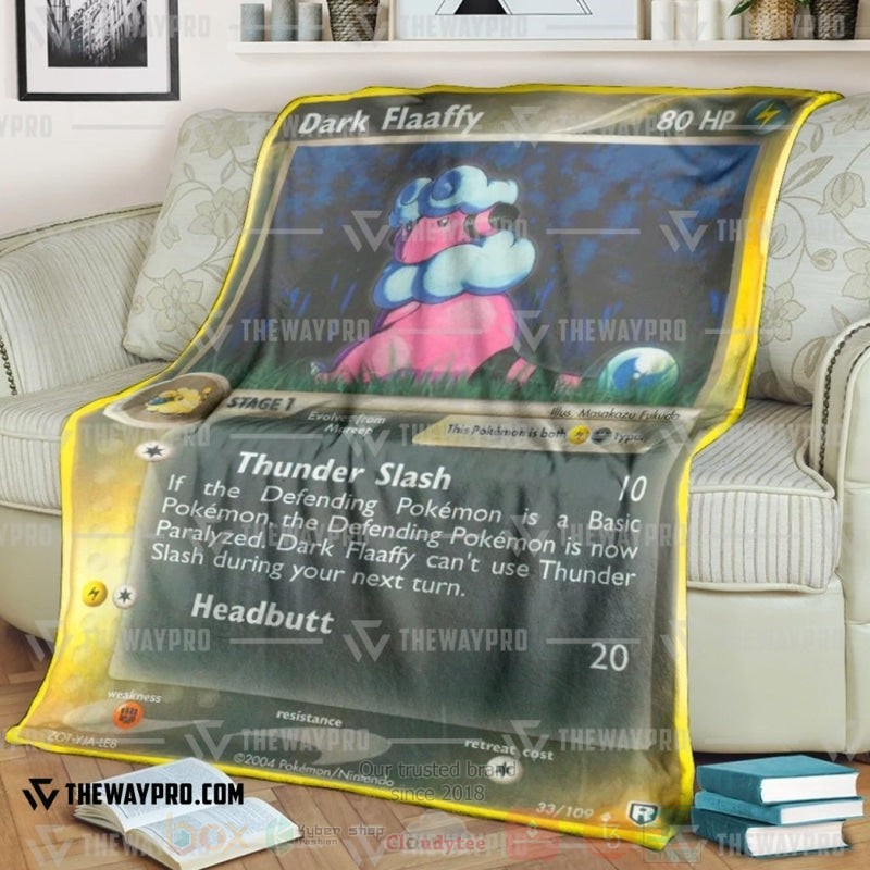 Anime Pokemon Dark Flaaffy Blanket 2 Anime Pokemon Dark Flaaffy Blanket 2