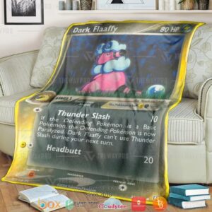 Anime Pokemon Dark Flaaffy Soft Blanket