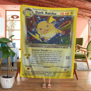 Anime Pokemon Dark Raichu Legendary Collection Custom Soft Blanket