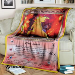 Anime Pokemon Dark Typhlosion 1St Edition Blanket